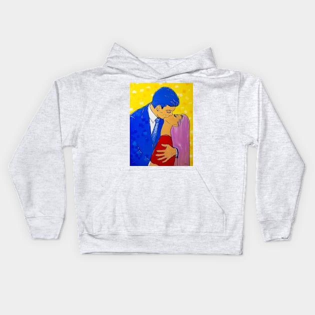 Kiss in the sun rays Kids Hoodie by NataliaShchip